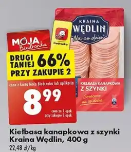 Biedronka Kiełbasa kanapkowa z szynki Kraina Wędlin 400 g oferta
