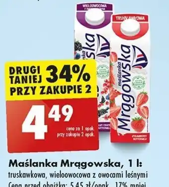 Biedronka Maślanka Mrągowska 1 l oferta