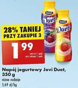 Biedronka Napój jogurtowy Jovi Duet 350 g oferta