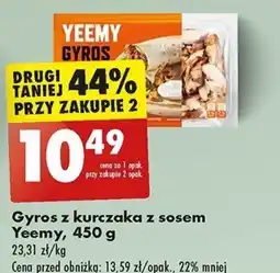 Biedronka Gyros z kurczaka z sosem Yeemy 450 g oferta