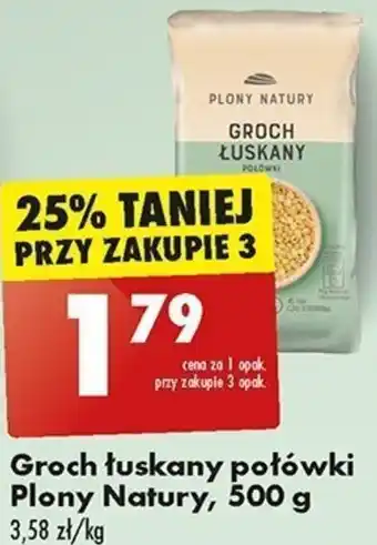 Biedronka Groch łuskany połówki Plony Natury 500 g oferta