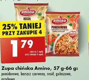Biedronka Zupa chińska Amino 57 g-66 g oferta