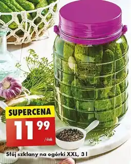 Biedronka Słoik szklany na ogórki XXL 3 l oferta