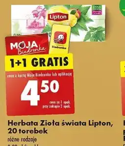 Biedronka Herbata Zioła świata Lipton 20 torebek oferta