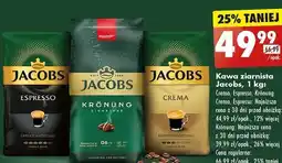 Biedronka Kawa ziarnista Jacobs 1 kg oferta