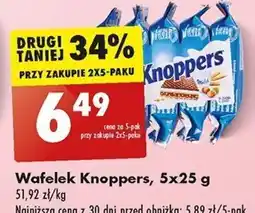 Biedronka Wafelek Knoppers, 5x25 g oferta