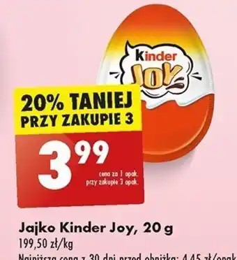 Biedronka Jajko Kinder Joy 20 g oferta