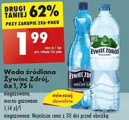 Biedronka Woda źródlana Żywiec Zdrój 6x1,75 l oferta