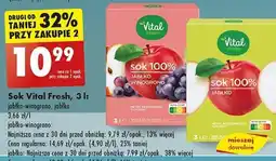 Biedronka Sok Vital Fresh 3 l oferta