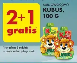 Biedronka Mus owocowy Kubuś 100 g oferta