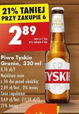 Biedronka Piwo Tyskie Groń 330 ml oferta