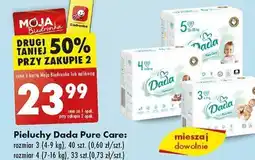 Biedronka Pieluchy Dada Pure Care oferta