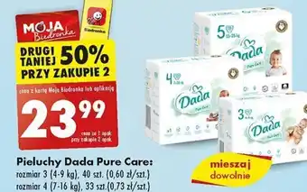 Biedronka Pieluchy Dada Pure Care oferta