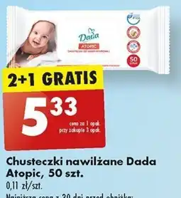 Biedronka Chusteczki nawilżane Dada Atopic 50 szt. oferta