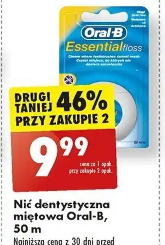Biedronka Nić dentystyczna miętowa Oral-B 50 m oferta