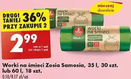 Biedronka Worki na śmieci Zosia Samosa 35 l, 30 szt. lub 60 l, 18 szt. oferta