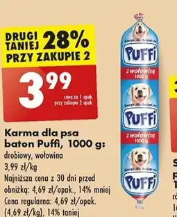 Biedronka Karma dla psa baton Puffi 1000 g oferta