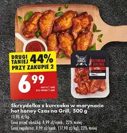 Biedronka Skrzydełka z kurczaka w marynacie hot honey Czas Na Grill oferta