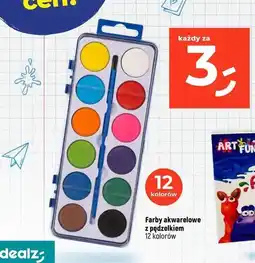Farby akwarelowe 12 kolorów
