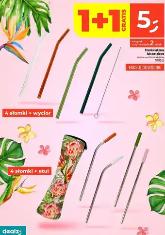 Dealz Słomki szklane ze szczoteczką oferta