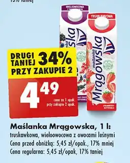 Biedronka Maślanka wieloowocowa z owocami leśnymi Mrągowska oferta
