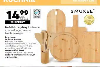 Biedronka Deska bambusowa 30 x 20 cm + 25 15 Smukee oferta