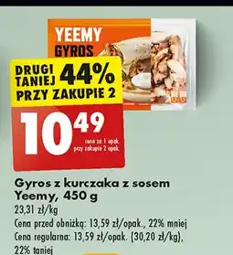 Biedronka Gyros z kurczaka Yeemy oferta