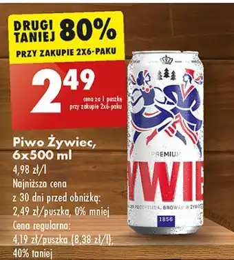 Biedronka Piwo Żywiec Jasne Pełne oferta