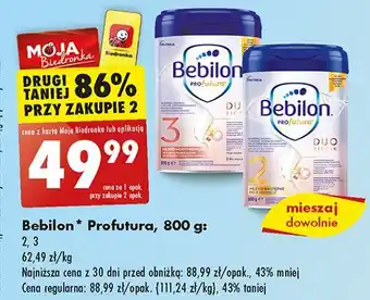 Biedronka Mleko duo biotik 2 Bebilon Profutura oferta