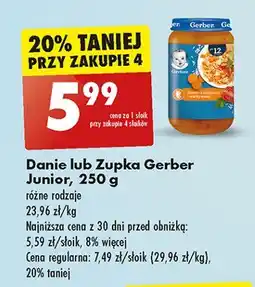 Biedronka Obiadek risotto z indykiem i warzywami Gerber Junior oferta