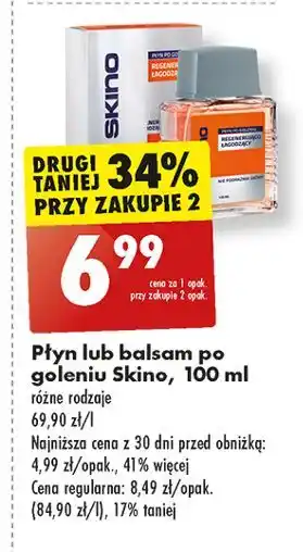 Biedronka Płyn po goleniu regenerujaco łagodzący Skino oferta