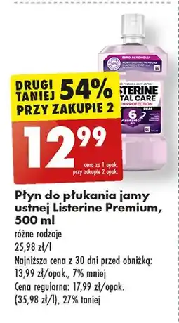 Biedronka Płyn do płukania ust 6w1 Listerine Total Care oferta