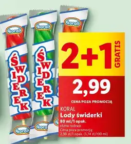 Lidl Lody waniliowe w polewie sorbetowej tropikalnej Koral Świderek oferta
