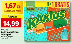 Lidl Lody sweet & sour Nestle Kaktus oferta
