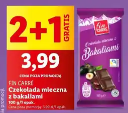 Lidl Czekolada mleczna z bakaliami Fin Carre oferta