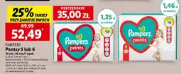 Lidl Pieluchomajtki 5 Pampers Pants oferta
