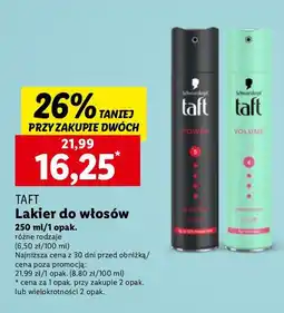 Lidl Lakier do włosów Taft Power oferta