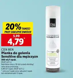 Lidl Pianka do golenia sensitive Cien Men oferta