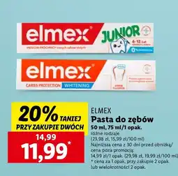 Lidl Pasta do zębów przeciw próchnicy whitening Elmex oferta