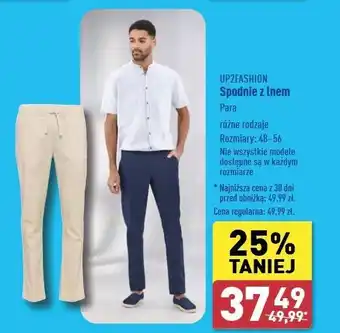 ALDI Spodnie z lnem Up2Fashion oferta