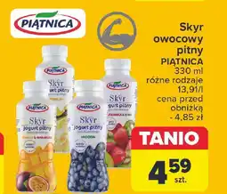 Carrefour Jogurt pitny truskawka i kiwi Piątnica Skyr oferta