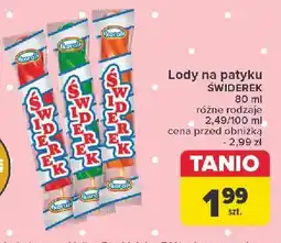 Carrefour Lody waniliowe w polewie sorbetowej pomarańczowej Koral Świderek oferta