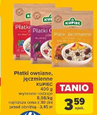 Carrefour Płatki owsiane zwykłe Kupiec oferta