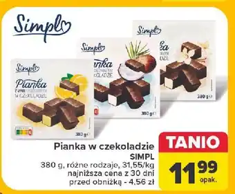 Carrefour Pianka w czekoladzie waniliowa Simpl oferta