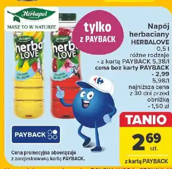 Carrefour Napój czarna herbata-wiśnia-skrzyp Herbapol Herbalove oferta