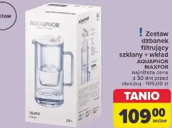 Carrefour Dzbanek szklany 2.5 l + wkład maxfor Aquaphor oferta