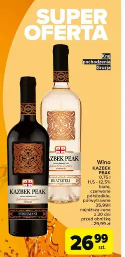 Wino Kazbek Peak Rkatsiteli