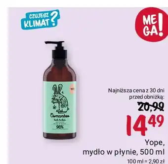 Rossmann Mydło w płynie osmantus i biała herbata Yope oferta