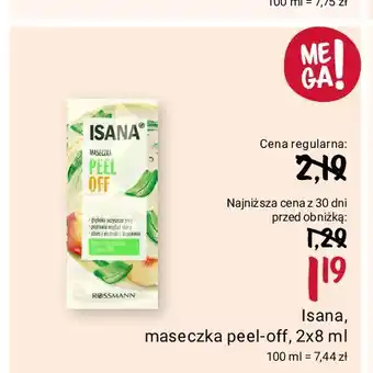 Rossmann Maseczka peel-off aloes i ekstrakt z brzoskwini Isana oferta