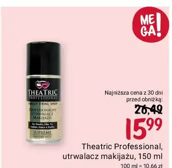 Rossmann Utrwalacz do makijażu w sprayu Theatric Professional oferta